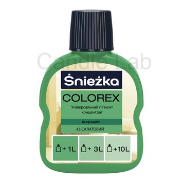 Пигмент для гипса Sniezka Colorex 45, салатовый, 100 мл Sniezka-45 фото