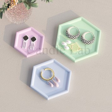 Силиконовая форма для подставки "Modern Hexagon" (для гипса и эпоксидной смолы) mold_hexagon_tray_S фото