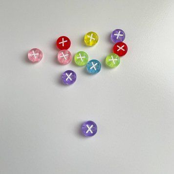 Бусина "Литера X" (англ.), микс ltr-cnd-X фото