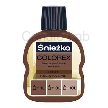 Пігмент для гіпсу Sniezka Colorex 75, темно-коричневий, 100мл Sniezka-75 фото