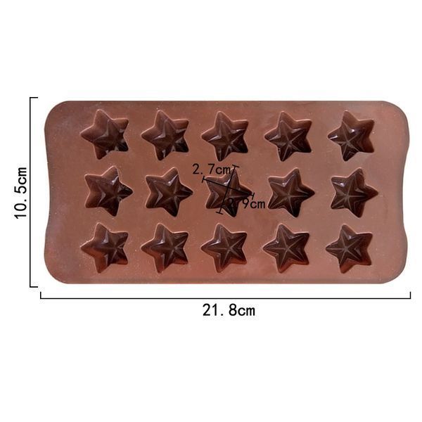 Силіконова форма для свічкового декору та мелтсів "Зірки" melts-mold-stars фото