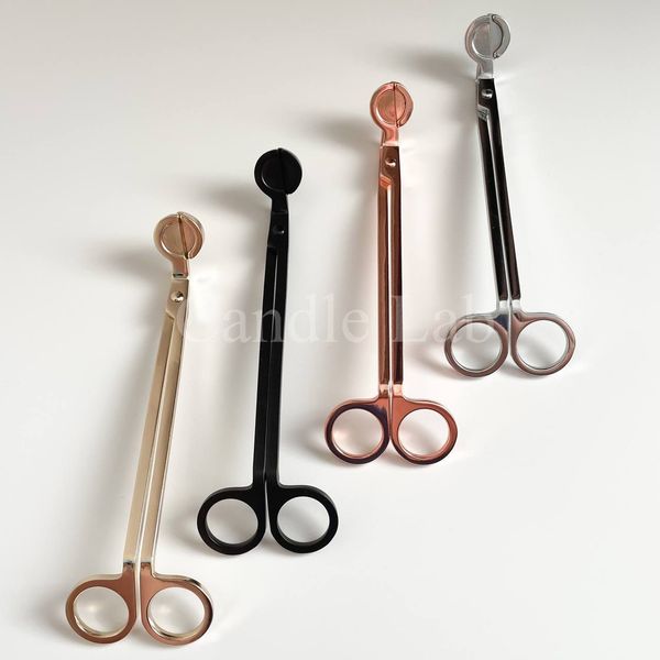 Триммер (ножницы) для подрезки фитиля свечи, розовое золото candle-scissors-rose-gold фото