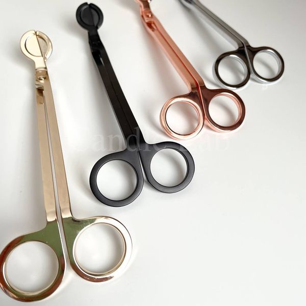 Триммер (ножницы) для подрезки фитиля свечи, розовое золото candle-scissors-rose-gold фото