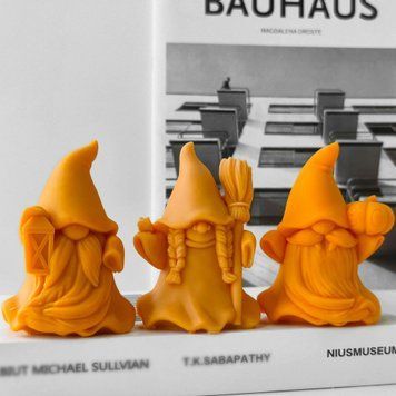 Силіконова форма для свічок та мила "Осінні гноми" mold-autumn-gnome-1 фото