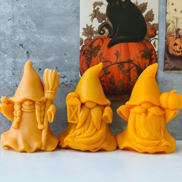 Силіконова форма для свічок та мила "Осінні гноми" mold-autumn-gnome-1 фото