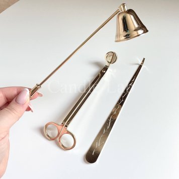 Снуффер (гасник) для ґноту свічки, золото candle-snuffer-gold фото