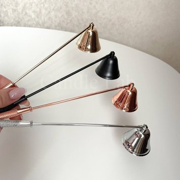 Снуффер (гасник) для ґноту свічки, рожеве золото candle-snuffer-rose-gold фото