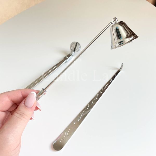 Снуффер (гасник) для ґноту свічки, срібло candle-snuffer-silver фото