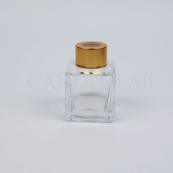 Флакон для диффузора квадратный "Куба", золото Cuba_gold_50 фото