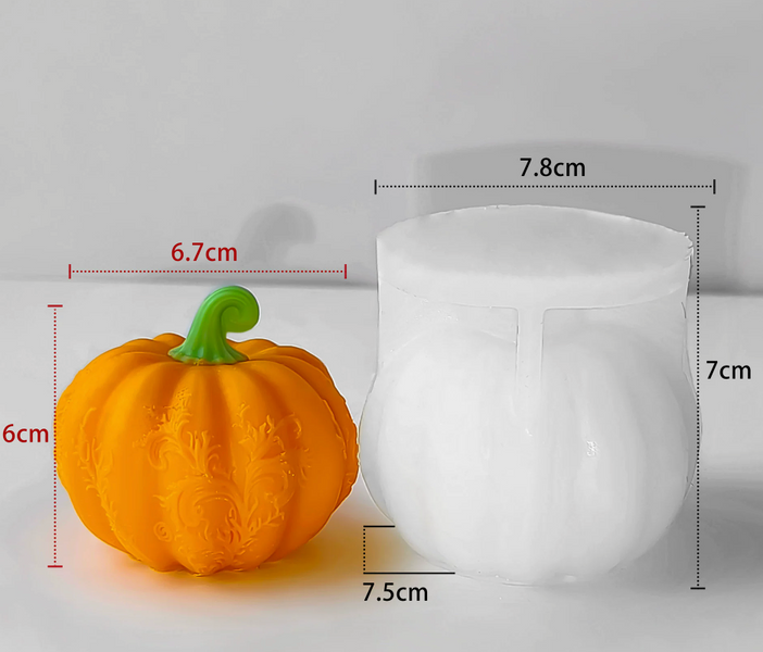Силиконовая форма для свечи "Ажурная тыква" mold-azur-pumpkin фото