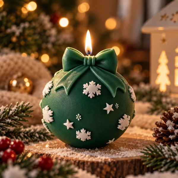 Силиконовая форма для свечи "Рождественский шар" mold-christmas-ball фото