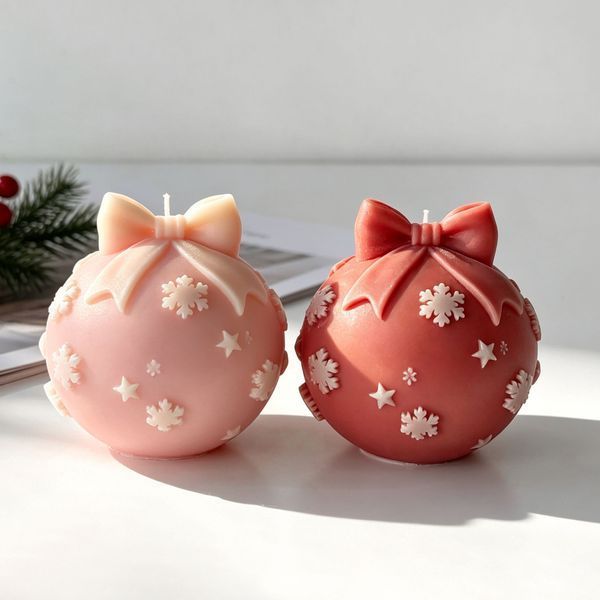 Силиконовая форма для свечи "Рождественский шар" mold-christmas-ball фото