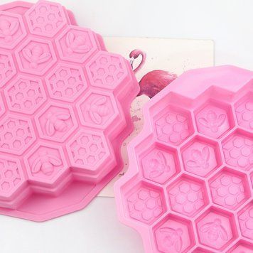 Силиконовая форма для свечного/мыльного декора и мелтсов "Медовые соты" melts-mold-soty фото