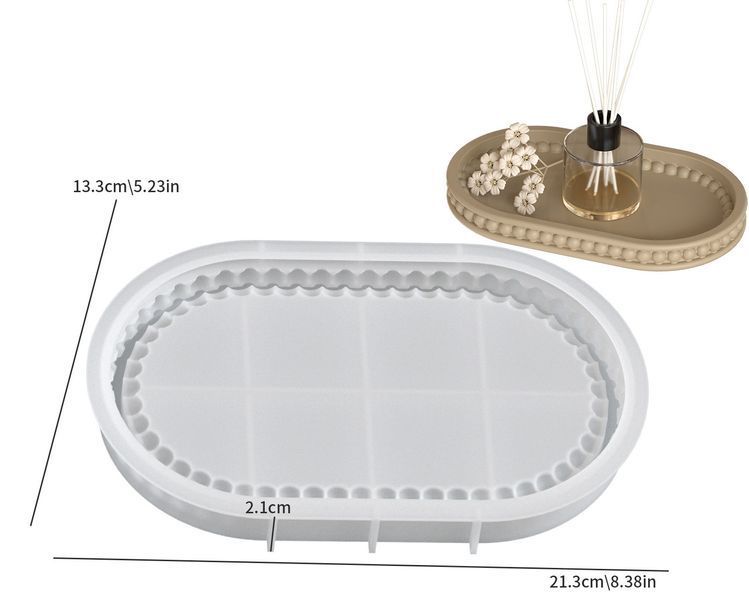 Силиконовая форма для подставки "Pearl"(для гипса и эпоксидной смолы) mold_little_pearl_tray фото