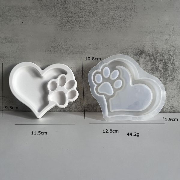 Силиконовая форма для подставки "Лапка"(для гипса и эпоксидной смолы) mold_tray_tapa_lapa фото