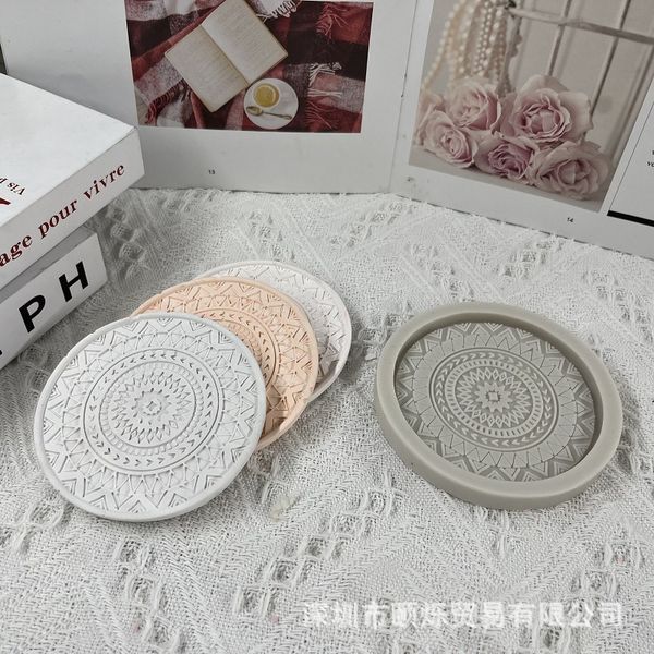 Силиконовая форма для подставки "Мандала" (для гипса и эпоксидной смолы) mold-tray-mandala фото