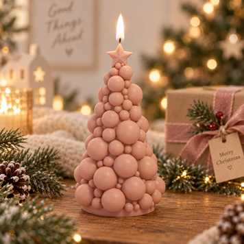 Силіконова форма для свічки "Ялинка Bubble" mold-ch-tree-bubble фото