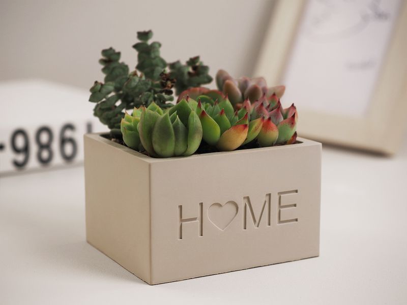 Силиконовая форма кашпо "Home" (для гипса и эпоксидной смолы) kashpo_home фото