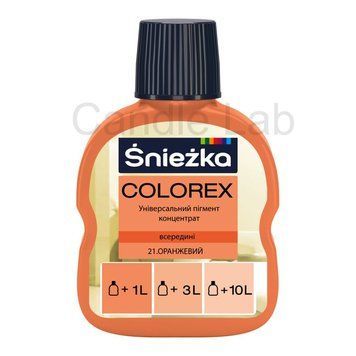 Пігмент для гіпсу Sniezka Colorex 21, оранжевий, 100мл Sniezka-21 фото