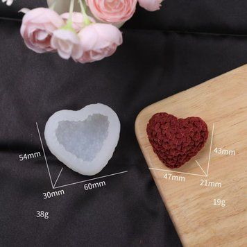 Силіконова форма для свічок та мила "Квіткове серце" candle_mold_flowers_heart_S фото