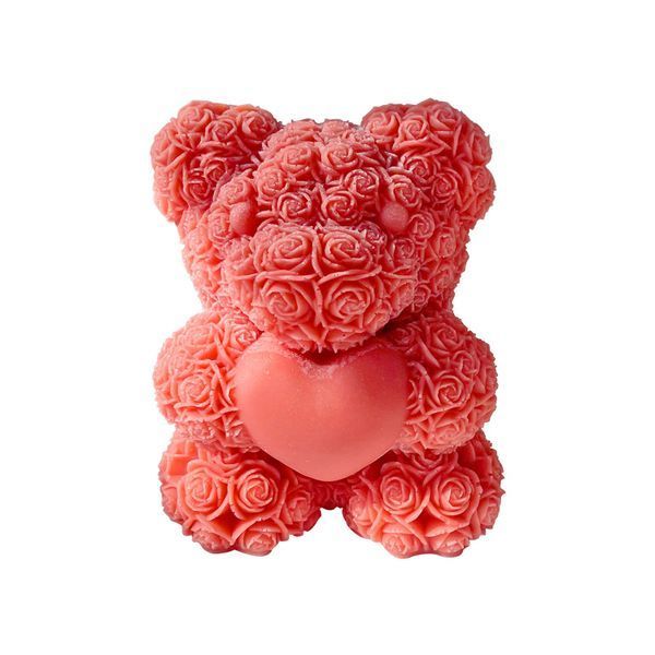 Силиконовая форма для свечей и мыла "Цветочный мишка" mold_flower_bear_s фото
