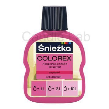 Пігмент для гіпсу Sniezka Colorex 32, бордовий, 100мл Sniezka-32 фото
