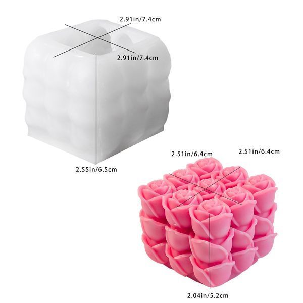 Силиконовая форма для свечей и мыла "Bubble Flowers" mold_flower_bubble фото