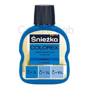Пігмент для гіпсу Sniezka Colorex 51, блакитний, 100мл Sniezka-51 фото